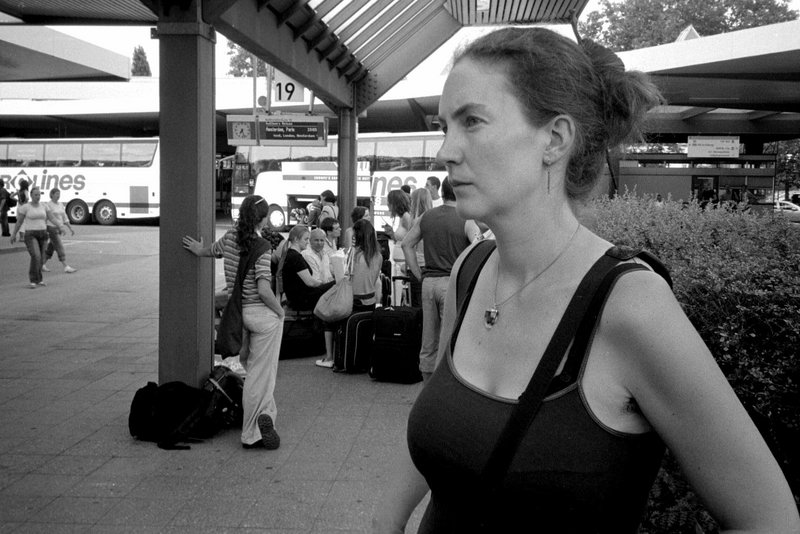 Abfahrt nach Amsterdam, Berlin Busbahnhof / leaving for Amsterdam, Berlin, central bus station, 25. Juni 2006
